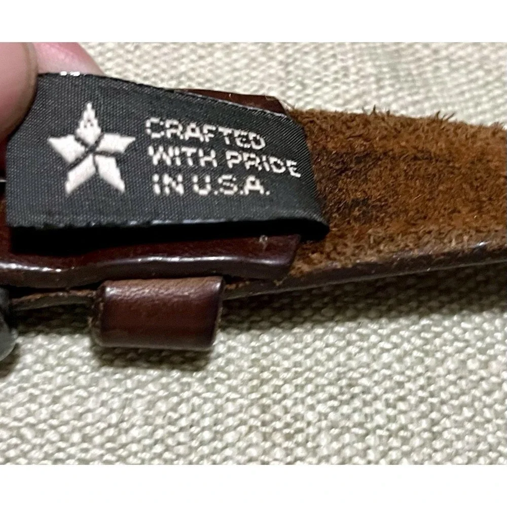 Brighton Sz 38 Buffalo Nickel Leather Belt Southwest Design Western Unisex Brown